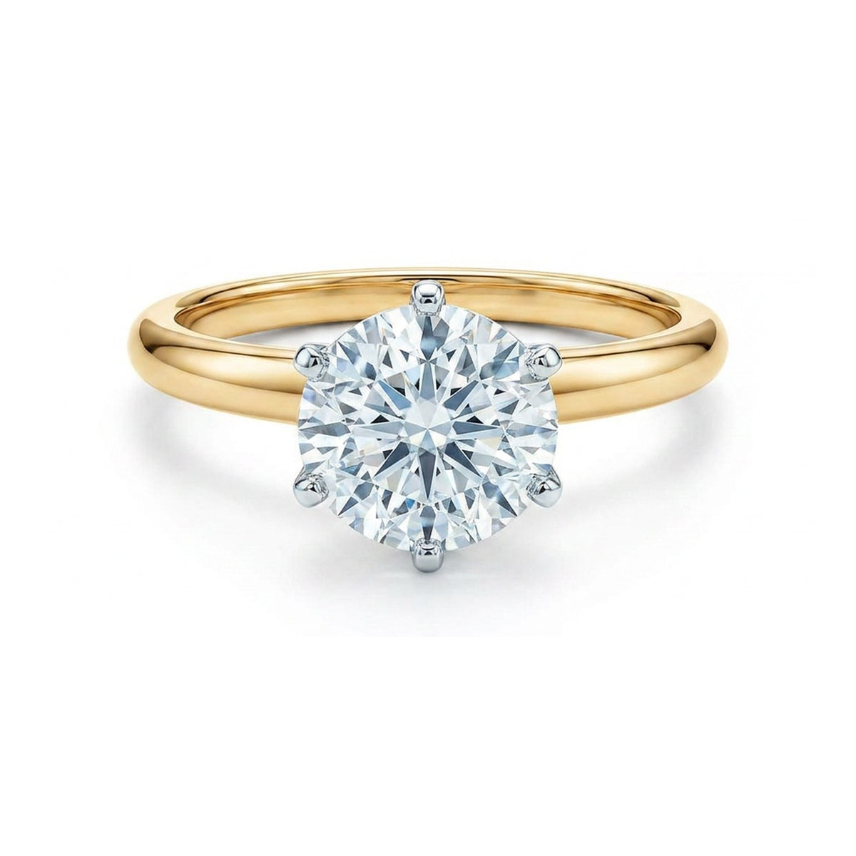 Classic Round Brilliant Solitaire Engagement Ring — round lab grown diamond ring by Vimora Diamonds