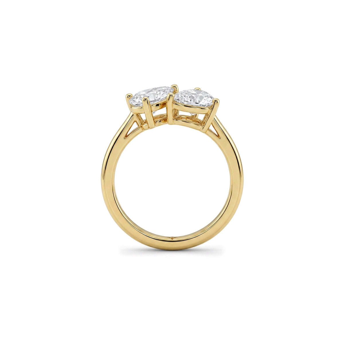 Double Pear Toi et Moi Ring — pear lab grown diamond ring in 9K, 14K or 18K gold