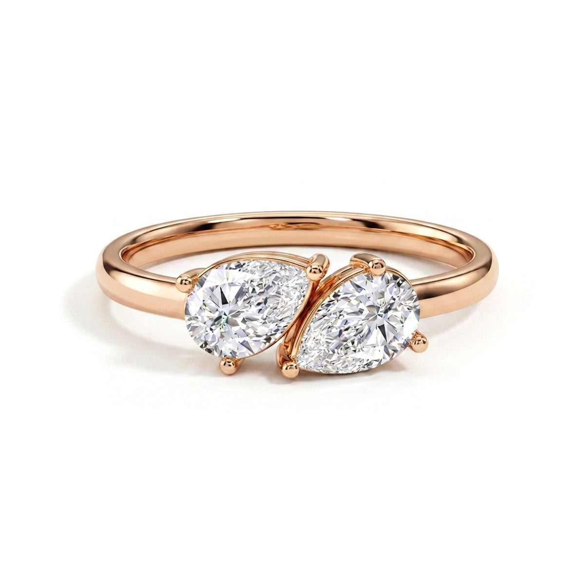 Double Pear Toi et Moi Ring — certified lab grown diamond ring from Vimora Diamonds