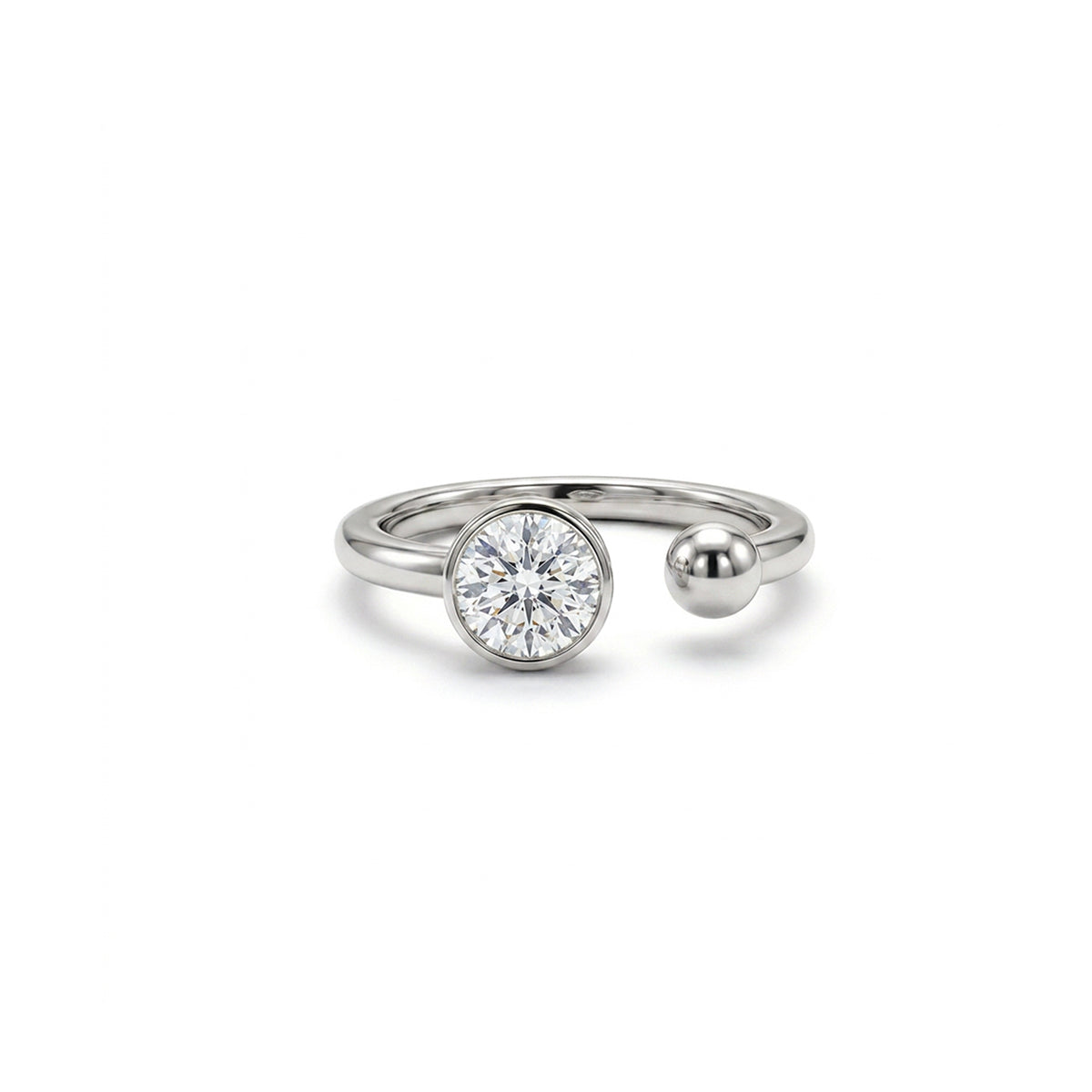 Classic Round Brilliant Bezel Ring