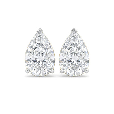 Pear Cut Stud Earrings, Claw Set — pear lab grown diamond earrings by Vimora Diamonds
