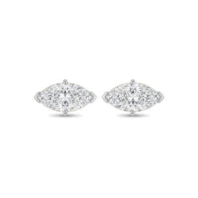 Marquise Cut East-West Stud Earrings — marquise lab grown diamond earrings by Vimora Diamonds