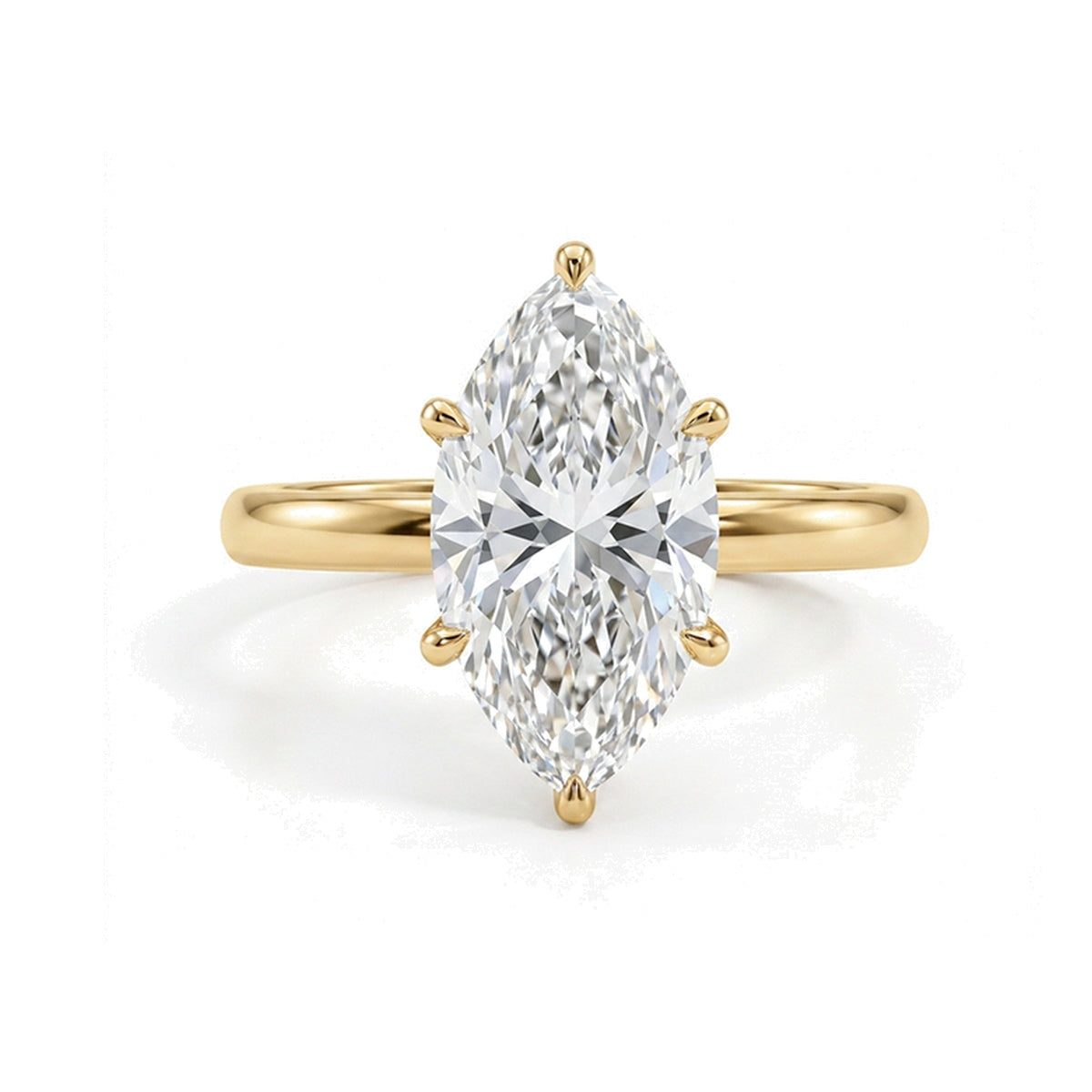 Marquise Solitaire Ring — marquise lab grown diamond ring by Vimora Diamonds