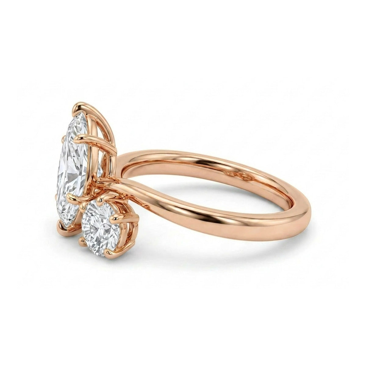 Marquise & Round Toi et Moi Ring — certified lab grown diamond ring from Vimora Diamonds