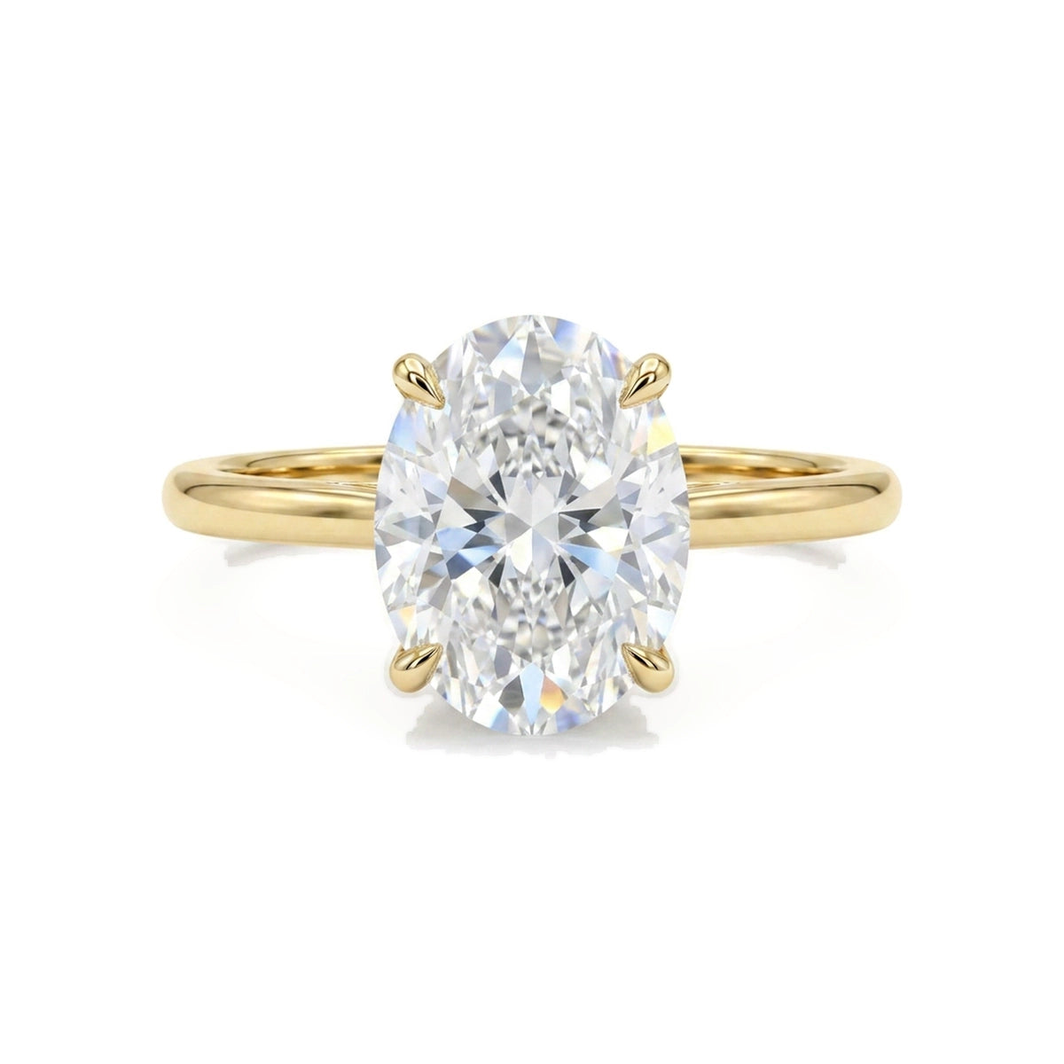 Oval Solitaire Ring — oval lab grown diamond ring by Vimora Diamonds