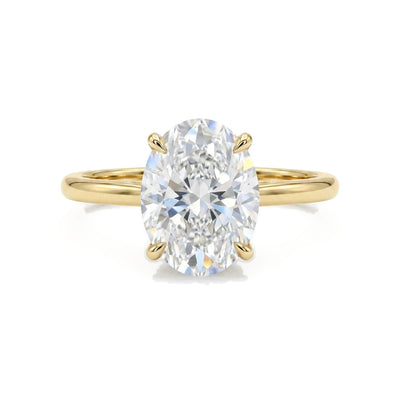 Oval Solitaire Ring — oval lab grown diamond ring by Vimora Diamonds