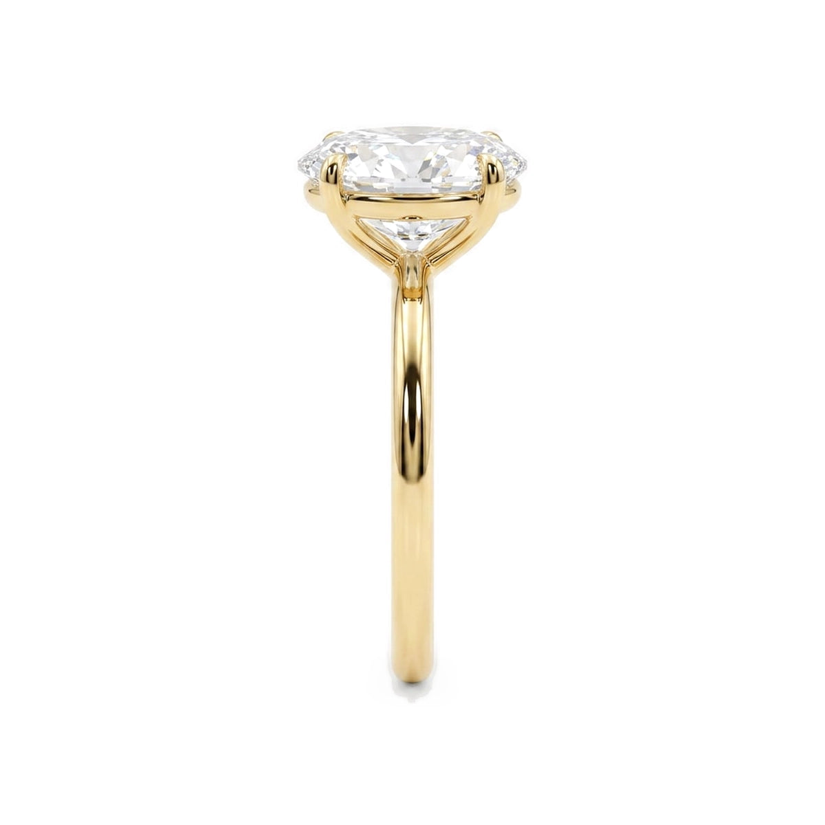 Oval Solitaire Ring in IGI certified lab grown diamond and BIS hallmarked gold