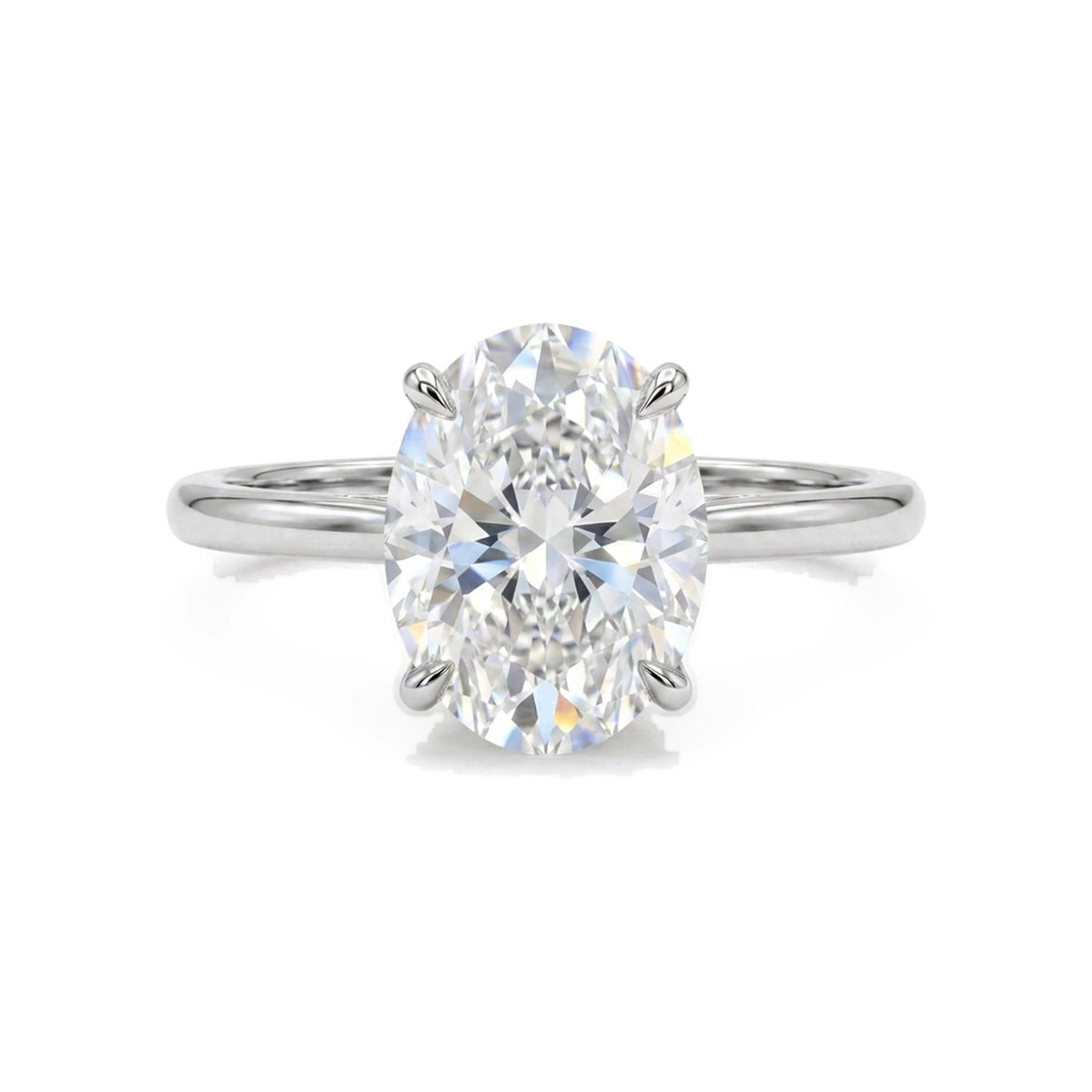 Oval Solitaire Ring — certified lab grown diamond ring from Vimora Diamonds