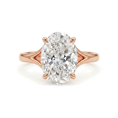 Oval Split-Shank Cathedral Solitaire Ring — certified lab grown diamond ring from Vimora Diamonds
