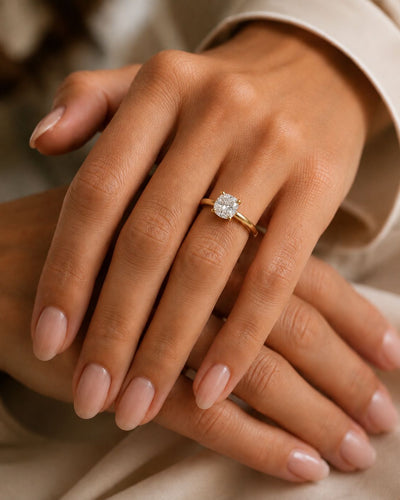 Cushion Solitaire Ring — lab grown diamond ring handcrafted by Vimora Diamonds