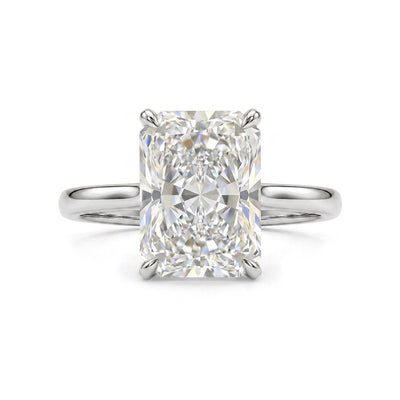 Radiant Solitaire Ring — radiant lab grown diamond ring in solid hallmarked gold