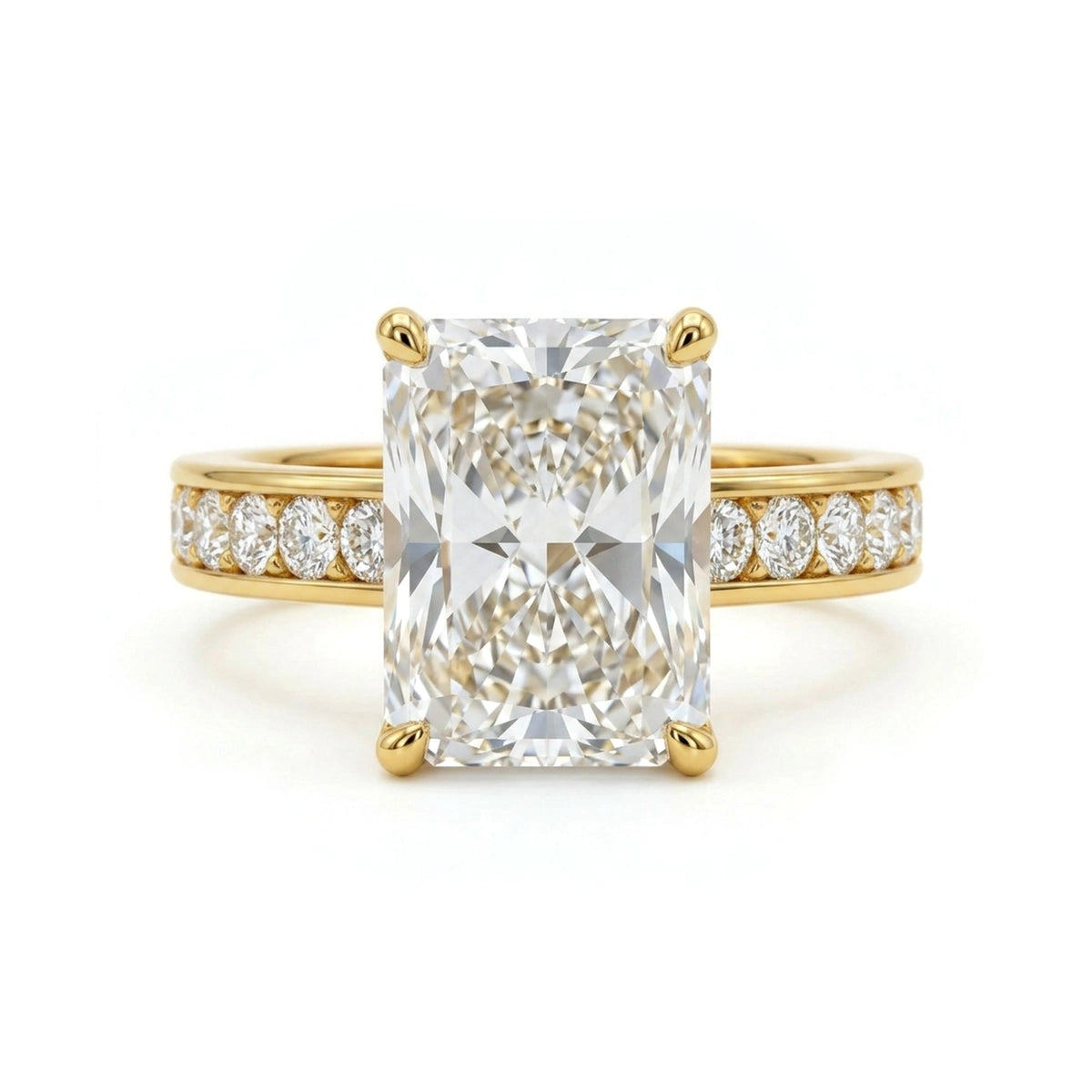Radiant Channel-Set Ring — radiant lab grown diamond ring by Vimora Diamonds