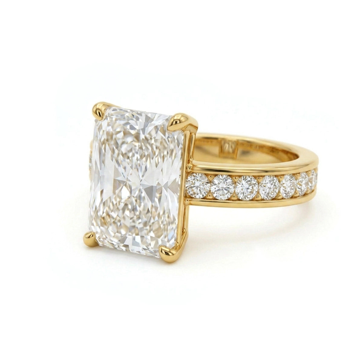 Radiant Channel-Set Ring in IGI certified lab grown diamond and BIS hallmarked gold