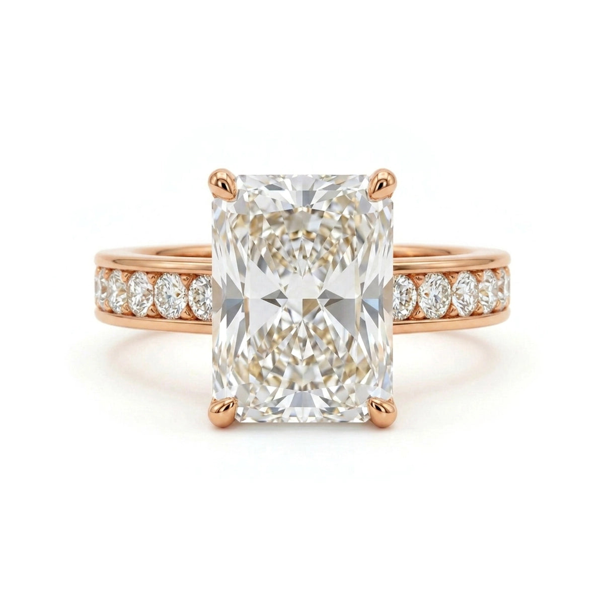 Radiant Channel-Set Ring — certified lab grown diamond ring from Vimora Diamonds