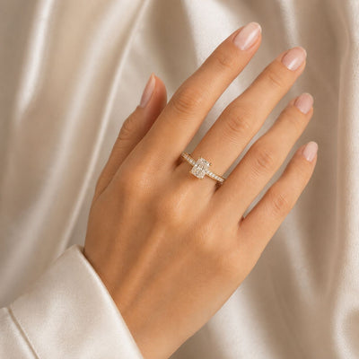 Radiant Channel-Set Ring — lab grown diamond ring handcrafted by Vimora Diamonds