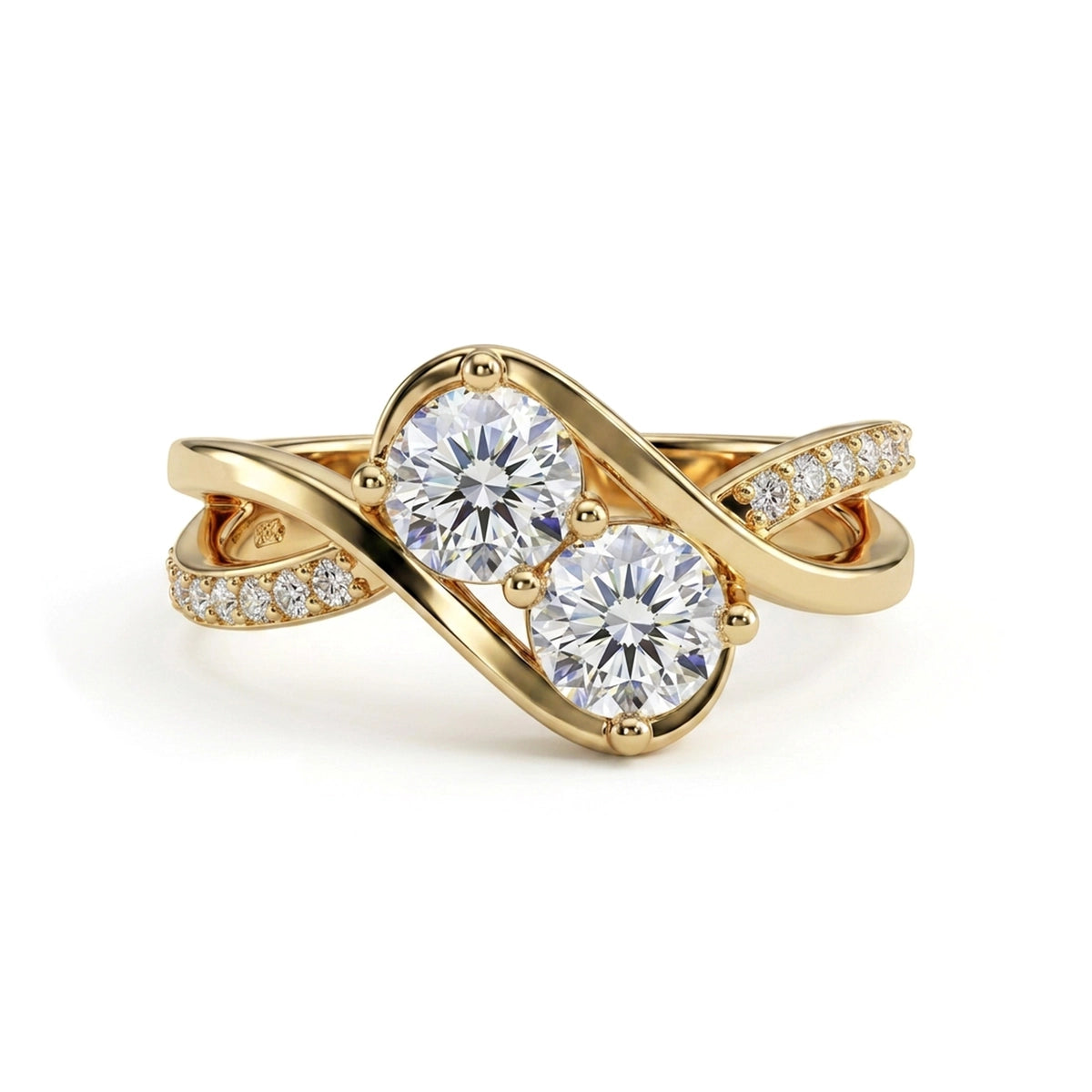 Two-Stone Infinity Toi et Moi Ring — round lab grown diamond ring by Vimora Diamonds