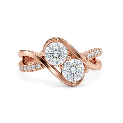 Two-Stone Infinity Toi et Moi Ring — certified lab grown diamond ring from Vimora Diamonds