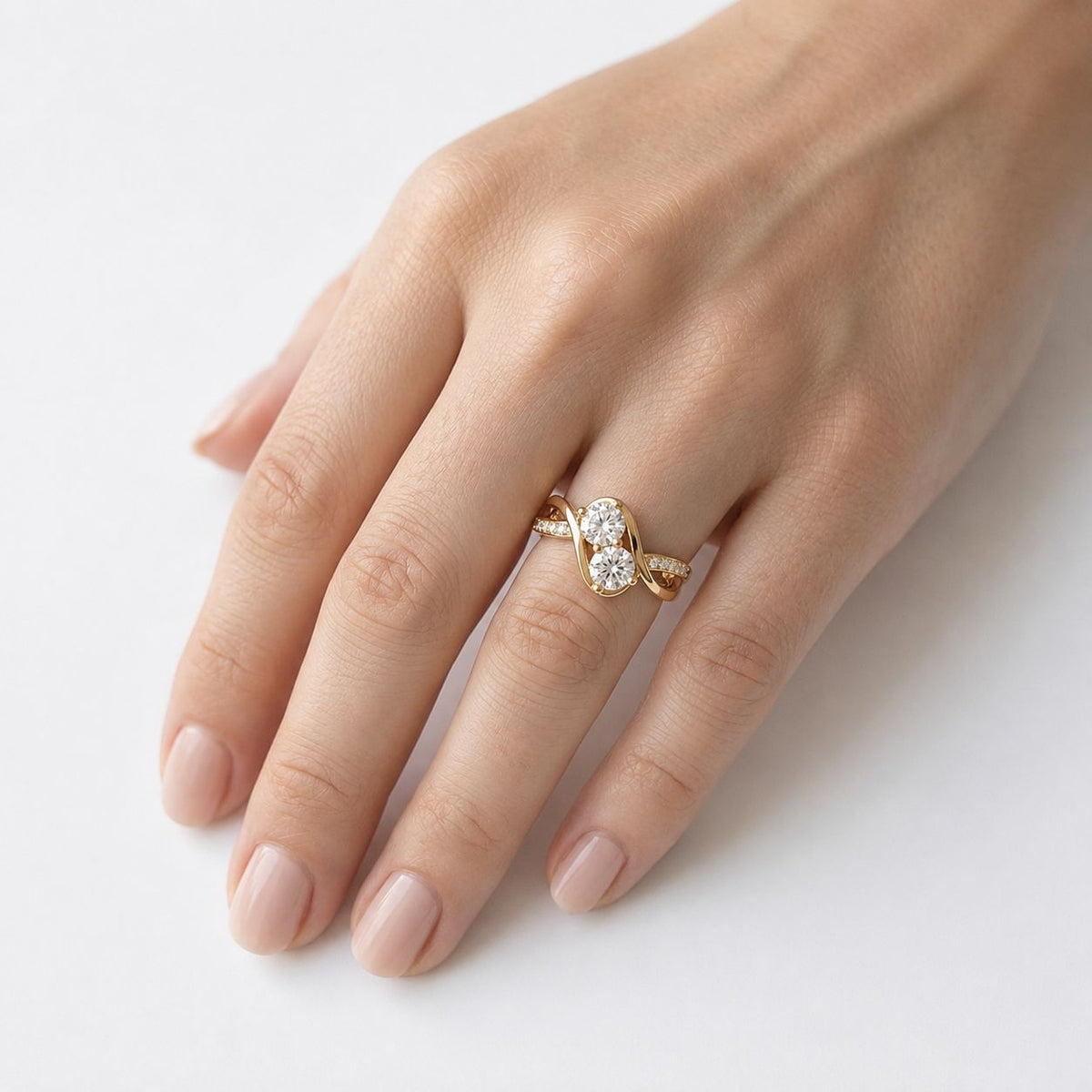 Two-Stone Infinity Toi et Moi Ring — lab grown diamond ring handcrafted by Vimora Diamonds