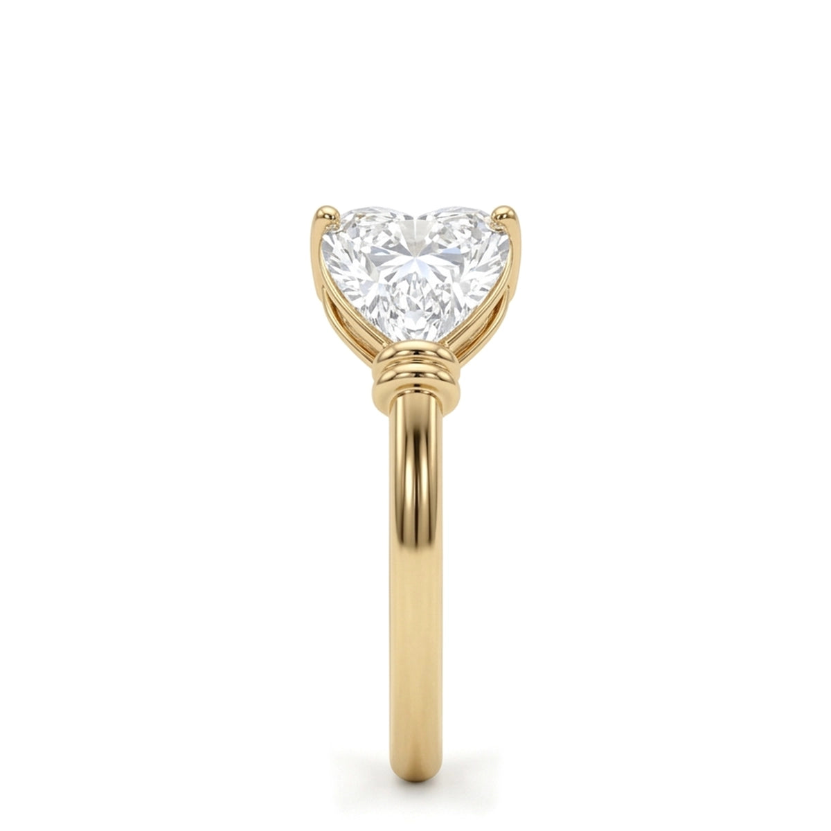 Double Heart Bow Toi et Moi Ring — heart lab grown diamond ring in 9K, 14K or 18K gold